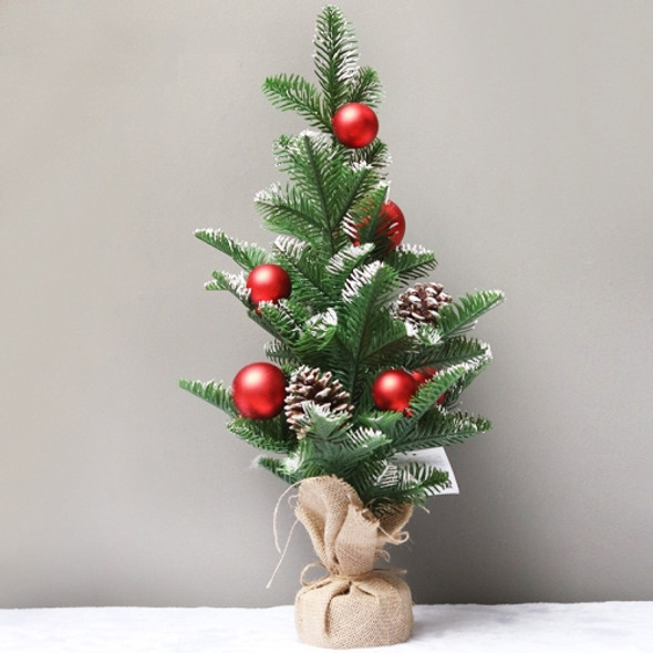 50cm SYCT74 Christmas Decorations White PE Red Fruit Mini Christmas Tree