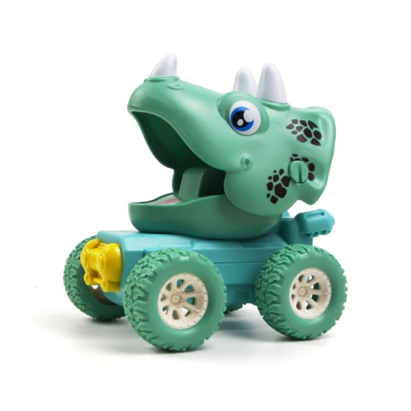 2 PCS Inertia Power Sliding Dinosaur Toy Car Children Education Toy, Color Random Delivery(Triceratops)