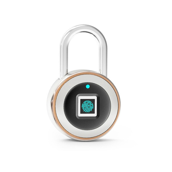 Cabinet Smart USB Padlock Waterproof Bluetooth APP Remote Authorization Fingerprint Lock(Champagne)