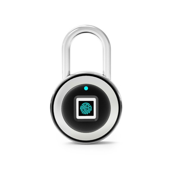 Cabinet Smart USB Padlock Waterproof Bluetooth APP Remote Authorization Fingerprint Lock(Black)