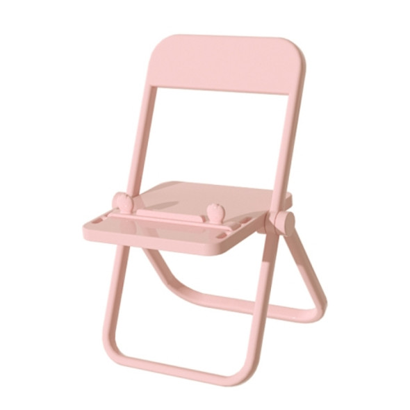 5 PCS Chair Folding Phone Desktop Stand For 3-11 inch Mobile Phone(Cherry Pink)