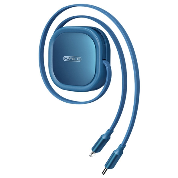 CAFELE 20WPD USB-C / Type-C to 8 Pin Retractable Charging Cable, Length: 1.2m(Blue)