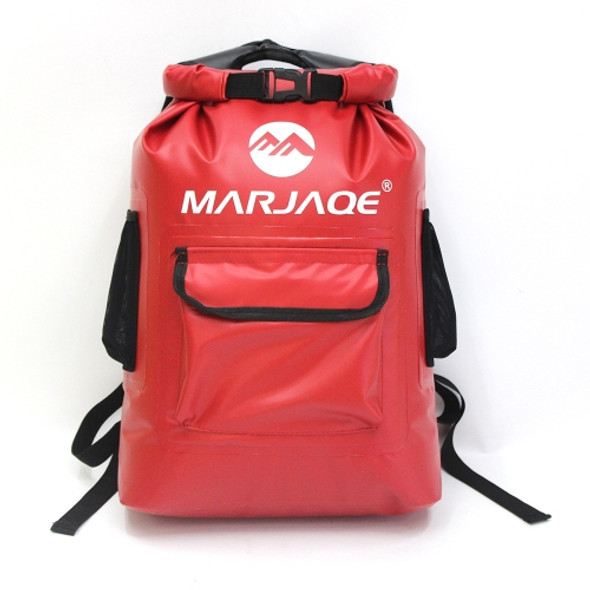MARJAQE B1502 22L Outdoor Backpack Waterproof Bag Upstream Rafting Waterproof Bucket Bag Drying Bag(Red)