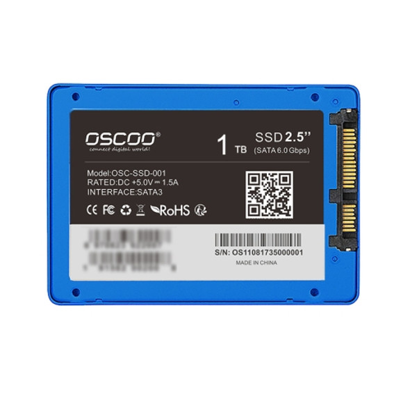 OSCOO SSD-001BLUE 2.5 inch SATA High Speed SSD Solid State Drive, Capacity: 1TB