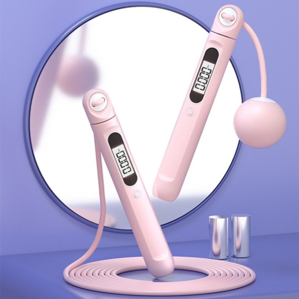 Smart Corded / Cordless Dual-Use Bluetooth APP Counting Skipping Rope(Pink)