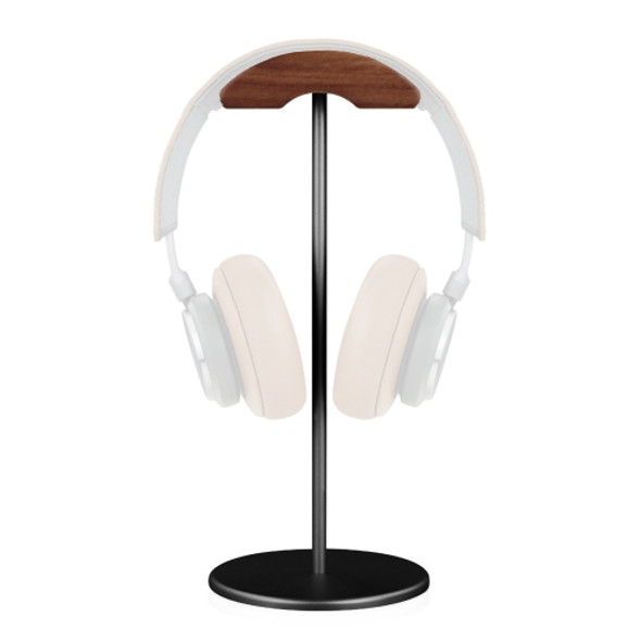 020 Walnut Aluminum Alloy Display Holder for Headset(Black)