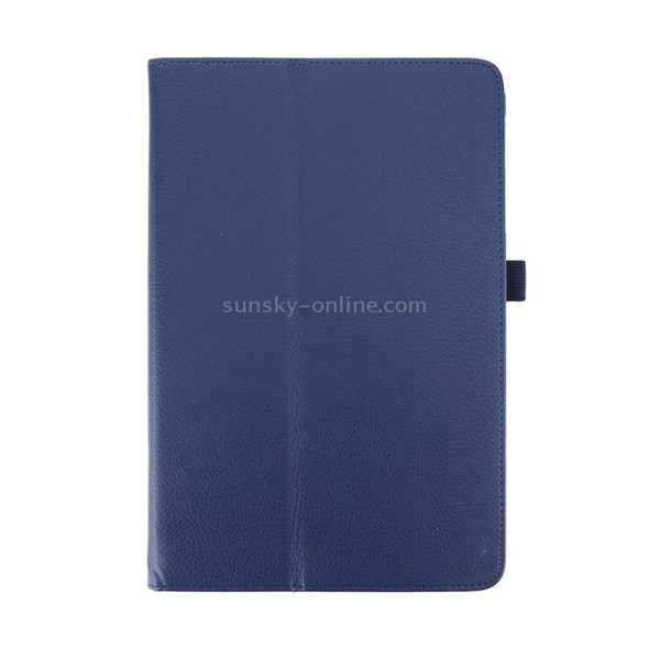 For Galaxy Tab A 10.1 (2016) / P585 Litchi Texture Horizontal Flip Leather Case with Holder(Dark Blue)