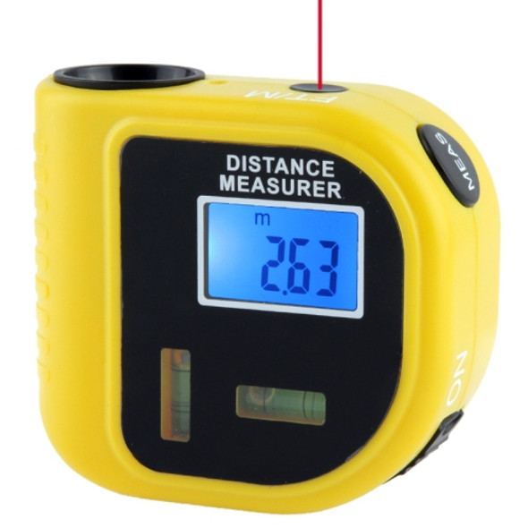 CP-3010 Ultrasonic Distance Measurer with Laser Pointer, Range: 0.5-18m(Yellow)