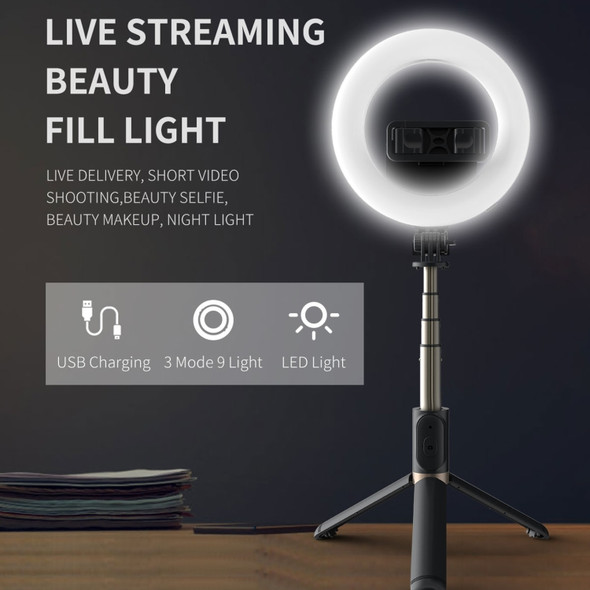 Q07 6 Inch Ring Light Portable Bluetooth Selfie Stick Tripod