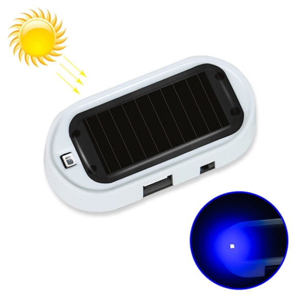 Car Solar Energy Anti-theft Device LED Warning Light (Blue)