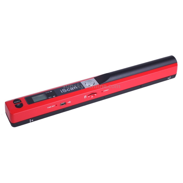 iScan01 Mobile Document Handheld Scanner with LED Display, A4 Contact Image Sensor(Red)
