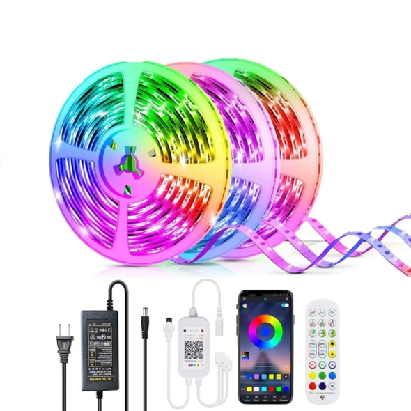 3 PCS YWXLight 15m SMD 5050 270 LEDs Music Synchronization Remote Control WiFi APP Control RGB Color-Changing LED Strap Light (Color:Not Waterproof Size:EU Plug)