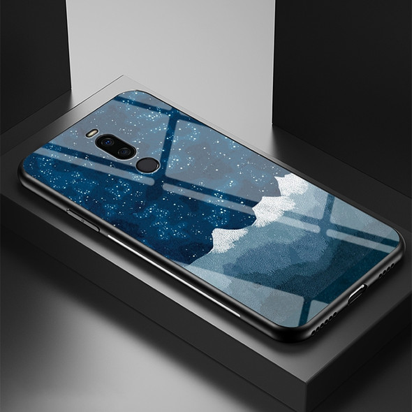 For Meizu X8 Starry Sky Painted Tempered Glass TPU Shockproof Protective Case(Star Chess Rob)