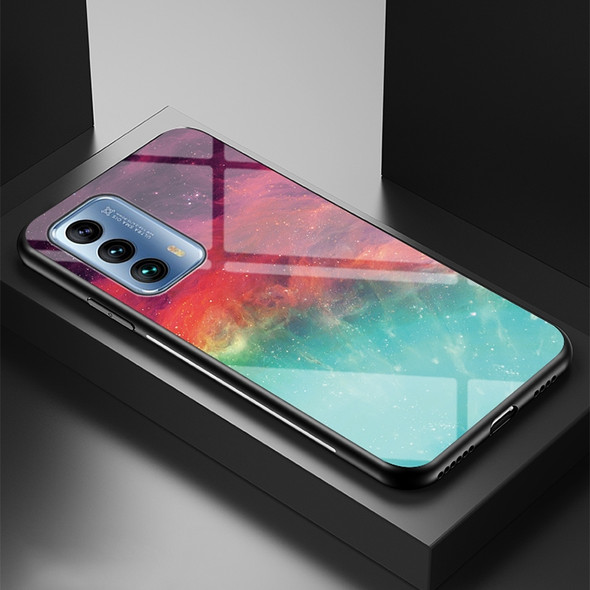 For Meizu 18 Starry Sky Painted Tempered Glass TPU Shockproof Protective Case(Colorful Starry Sky)