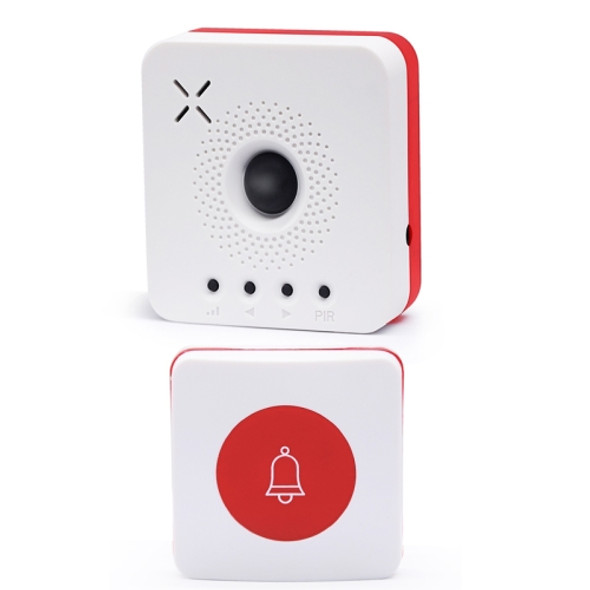 Wireless Human Body Sensing Doorbell Help Call Alarm, Style: Host+Wireless Button