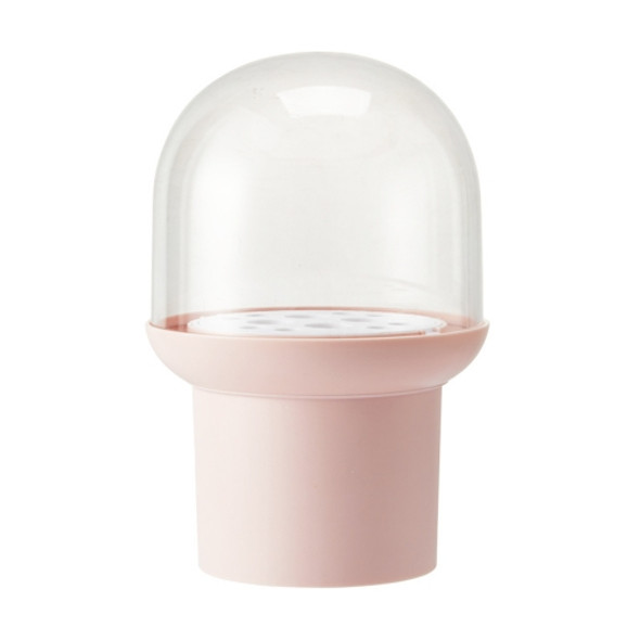 LSHZ13 12-Hole Soft Plastic Spacer Cosmetic Brush Storage Box(Pink)