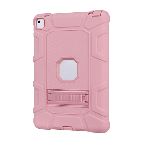 C5 Four Corners Shockproof Silicone + PC Protective Case with Holder For iPad Pro 9.7(Rose Gold)