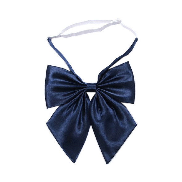 Ladies Solid Color Bow-knot Bow Tie Wild Clothing Accessories(Blue)
