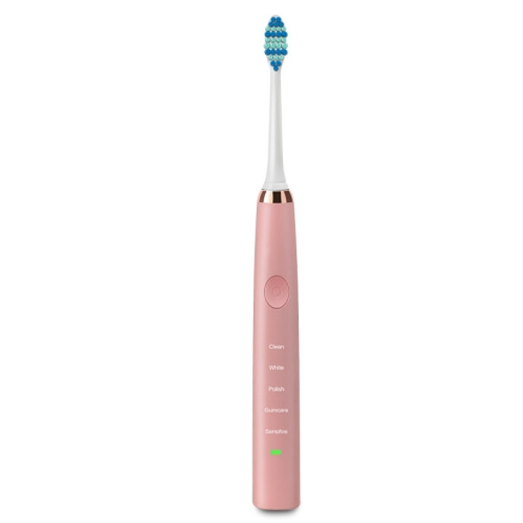 USB Charging Of Ultrasonic Waterproof Electric Toothbrush(Pink)