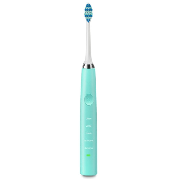 USB Charging Of Ultrasonic Waterproof Electric Toothbrush(Light Blue)