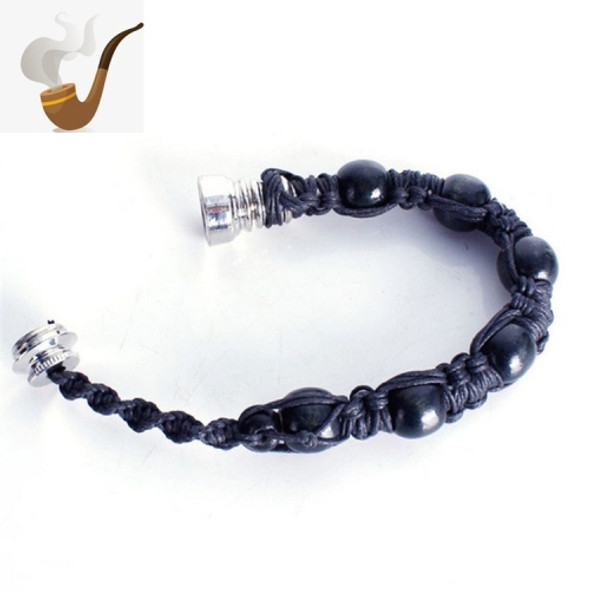 2 PCS Creative Portable Bracelet Shape Metal Pipe(Black)