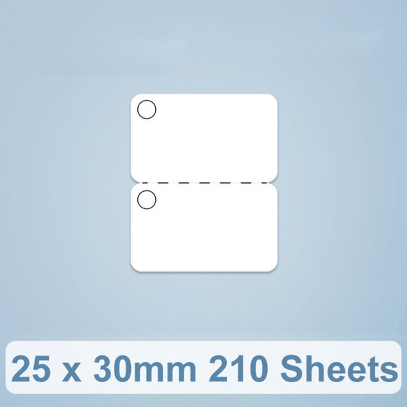 25 x 30mm 210 Sheets Thermal Printing Label Paper For NiiMbot D101 / D11(White with Hole)