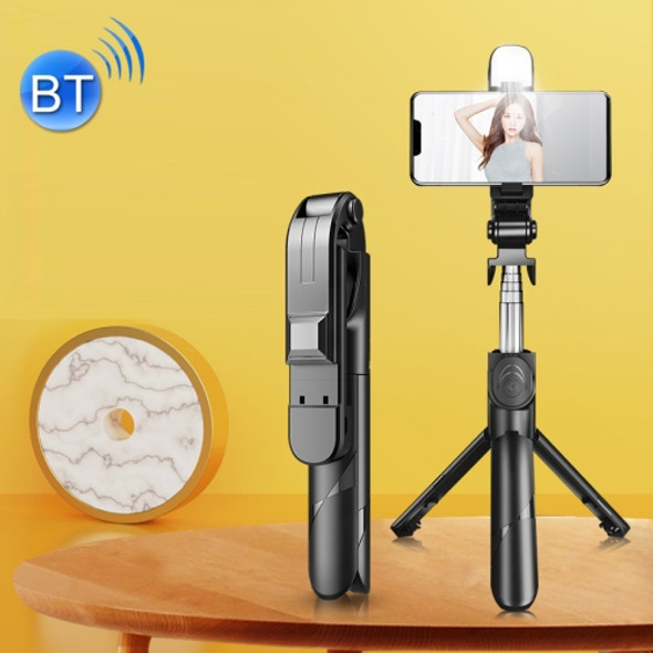 XT02S Mini Bluetooth Live Tripod Selfie Stick(Black)