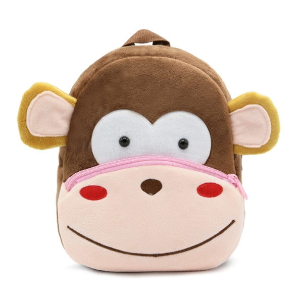 Kids 3D Animal Velvet Backpacks Children Cartoon Kindergarten Toys Gifts School Bags(Monkey)