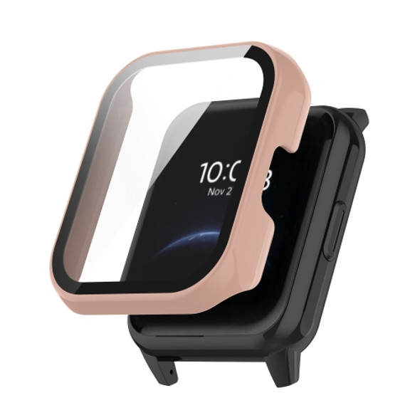 For OPPO Realme Watch 2 Pro Integrated PC+ Toughened Film Case(Pink)