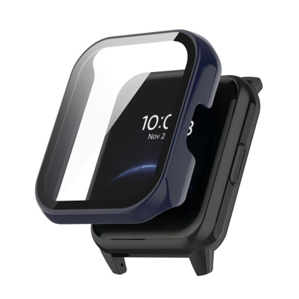 For OPPO Realme Watch 2 Integrated PC + Toughened Film Protective Case(Dark Blue)