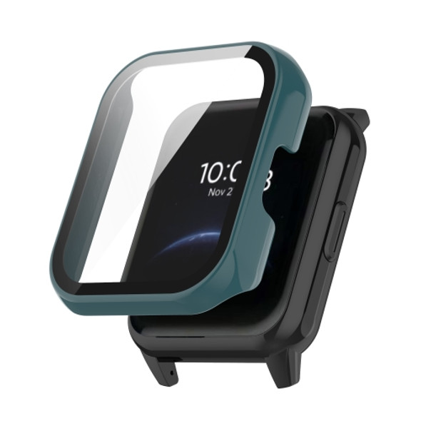 For OPPO Realme Watch 2 Integrated PC + Toughened Film Protective Case(Green)