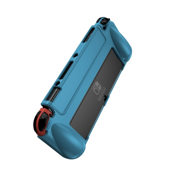 Anti-slip and Shockproof Game Console TPU Protective Cover for Nintendo Switch OLED(Blue)