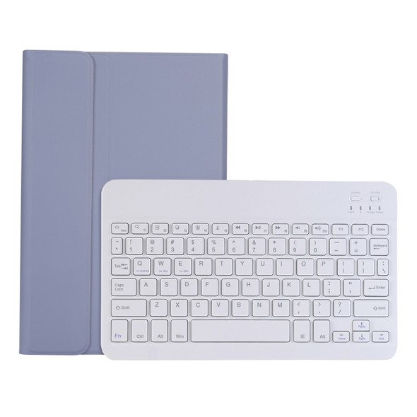 A0N5 Ultra-thin Detachable Lambskin Texture TPU Bluetooth Keyboard Leather Tablet Case with Holder For Xiaomi Pad 5 / 5 Pro(Purple)