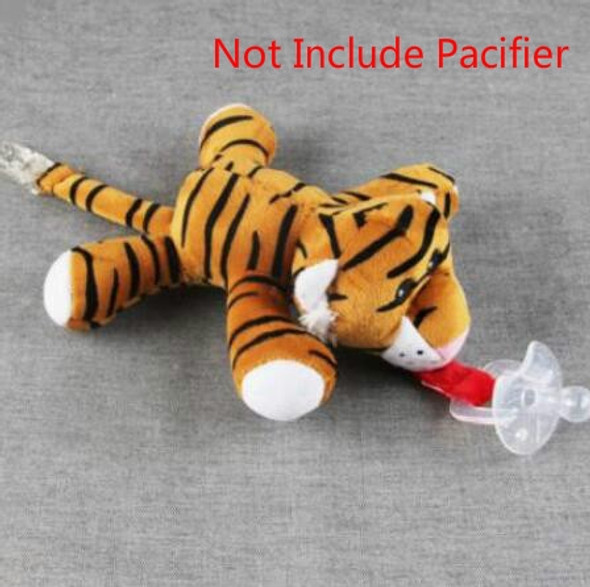 Baby Boy Girl Dummy Pacifier Chain Clip Plush Animal Toys Soother Nipples Holder (Not Include Pacifier)(Tiger)