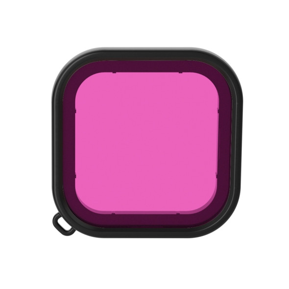 PULUZ Square Housing Diving Color Lens Filter for GoPro HERO8 Black(Purple)