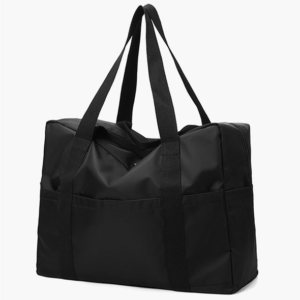 Leisure Oxford Cloth Shoulder Travel Bag Sport Handbag (Black)