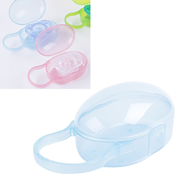 Baby Pacifier Storage Box Portable Infants Soother Pacifier Travel Dust Box(Blue)