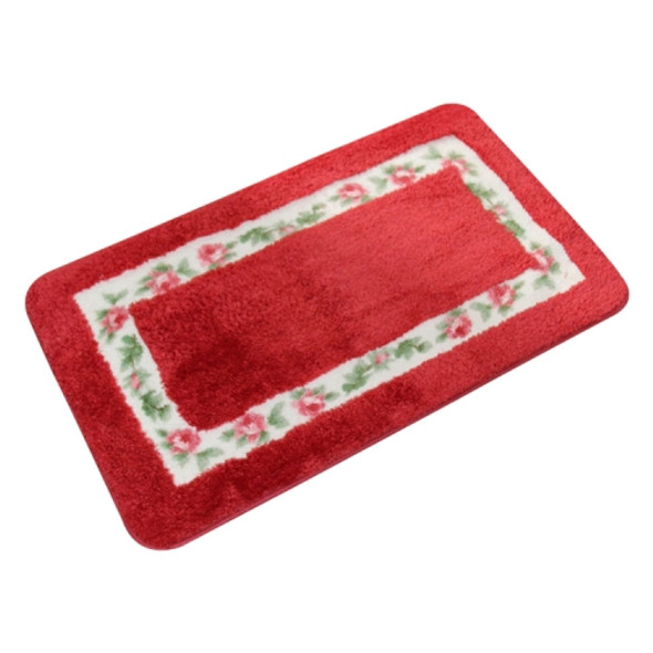 Non Slip Mat Rug Carpets  Living Room Bedroom Floor Mat Rug, Size: 40X60CM(Rectangle Red)