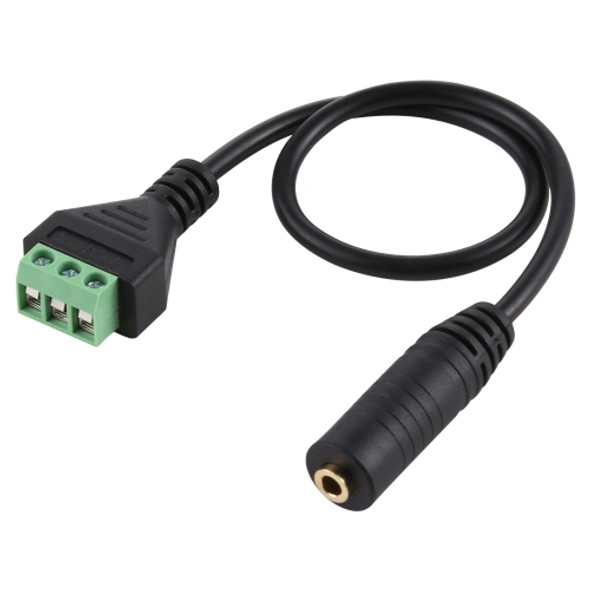 3.5mm Female to 3 Pin Pluggable Terminals Solder-free Connector Solderless Connection Adapter Cable, Length: 30cm