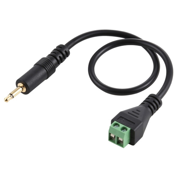 3.5mm Male to 2 Pin Pluggable Terminals Solder-free Connector Solderless Connection Adapter Cable, Length: 30cm