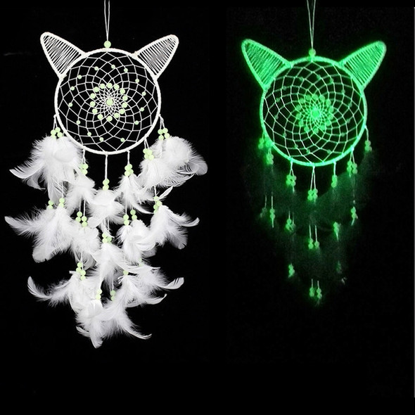 Creative Luminous Hand-woven Crafts Dream Catcher Home Car Wall Hanging Decoration, Specification:White 15 cm