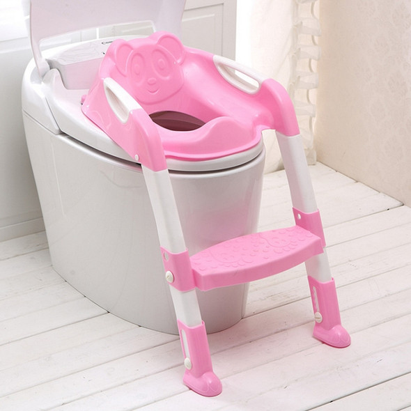 Baby Potty Training Seat Children Potty Baby Toilet Seat With Adjustable Ladder Infant Toilet Training Folding Safety Care Seat(Pink)