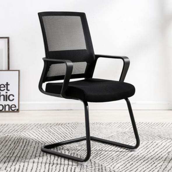 TO-329 Computer Chair Office Chair Home Back Chair Comfortable Simple Desk Chair Black Frame Bow Chair (Black)