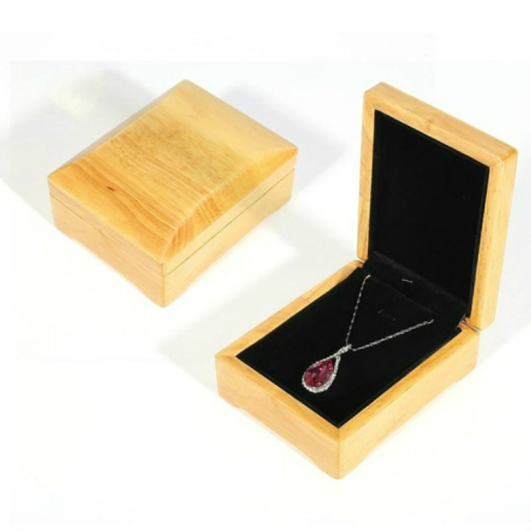 Wood Color Wooden Jewelry Packing Case Portable Wedding Ring Bracelet Pendant Display Box Gift Box, Type:Pendant Box