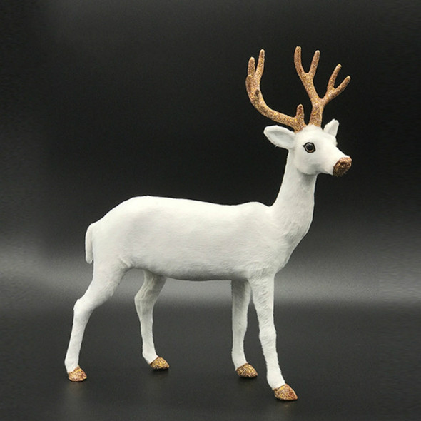 Simulation Deer Home Ornaments Plush Christmas Deer Doll Holiday Decorations, Size:24x24cm, Specification:Twist Head