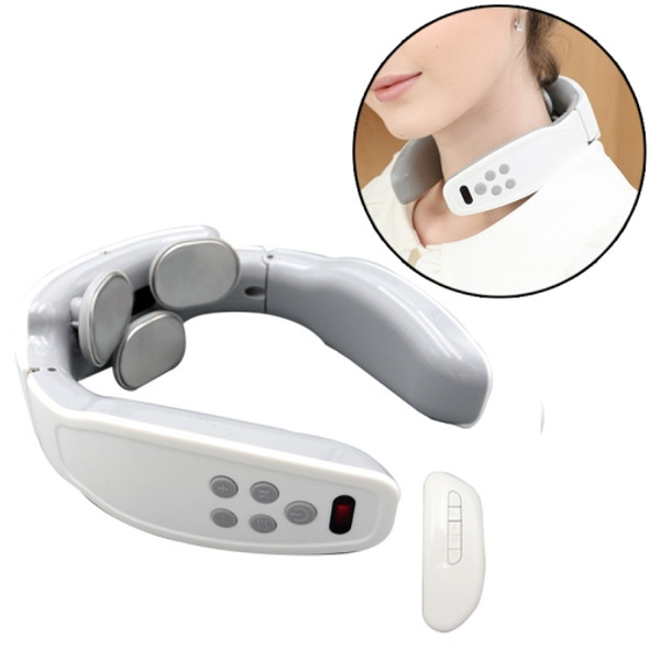 Rechargeable Household Electric Pulse Shock Neck Massager Heating Intelligent Body Massager, Remote Control