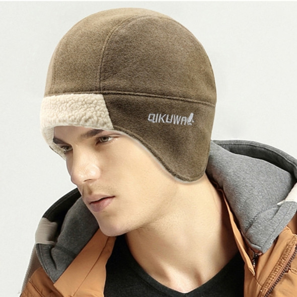 Winter Outdoor Thicken Fleece Warm Bomber Hat, Hat Size:52-64cm(Brown)