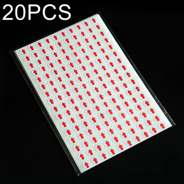 20 PCS Round Shape Self-adhesive Arrow Rework Sticker Rework Label