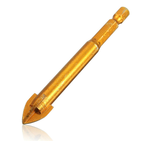 Multi-purpose Alloy Cross Hex Shank Drill Ceramic Glass Hole Opener, Size:12MM