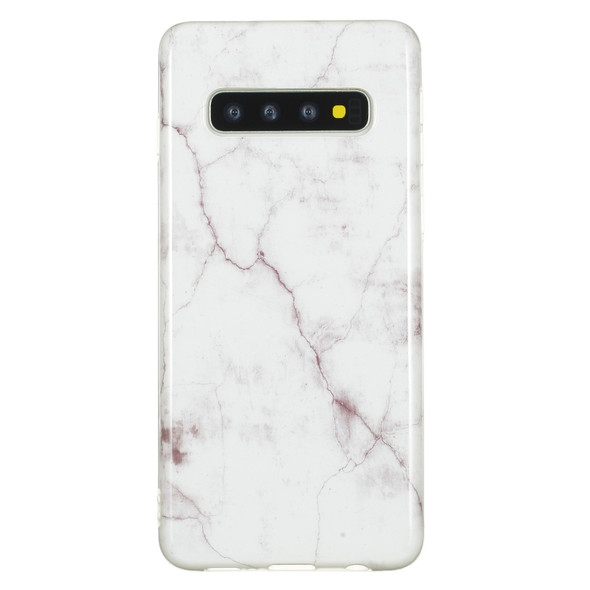 TPU Protective Case For Galaxy S10(White Marble)